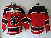Men's Calgary Flames Blank Red Black Ageless Must-Have Lace-Up Pullover Hoodie,baseball caps,new era cap wholesale,wholesale hats